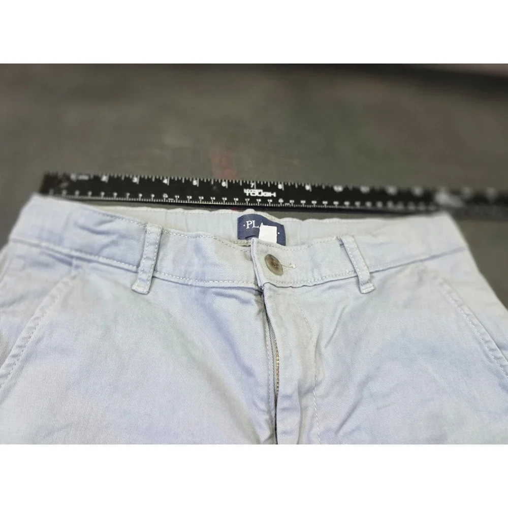 The Childrens Place Boys Chino Pants Light Blue Gray Size 14 Adjustable Waist